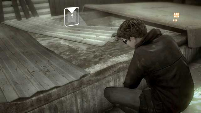 The acid pool is the most important part of the room - the scene will change dramatically after examining it - Mad Jack | Heavy Rain Walkthrough - Walkthrough - Heavy Rain Guide