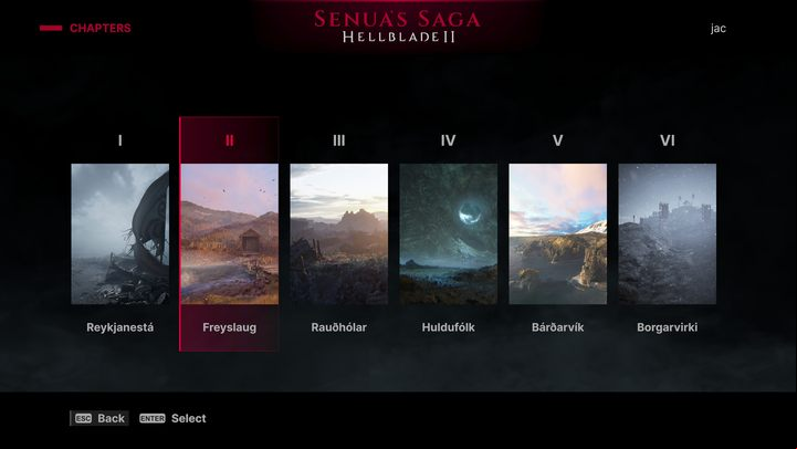 After the first completed playthrough of the game, an option "Chapters" will appear in the main menu - Hellblade 2: Can you repeat chapters? - Appendix - Hellblade 2 Senuas Saga Guide