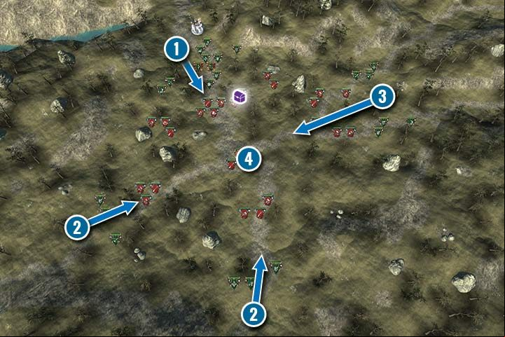 The situation on the map does not look very rosy for your opponent, although it does not mean that it will be easy to beat him - Mission 24 - Grasped | Elves Campaign - Elves Campaign - Hex Commander Game Guide