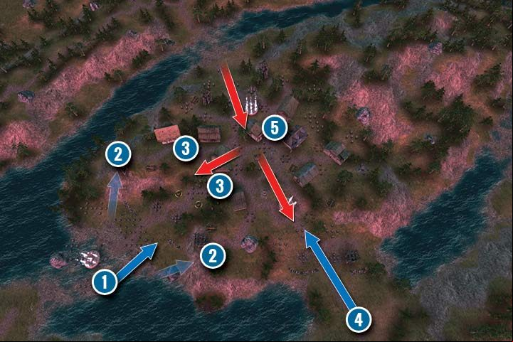 Instead of a conversation, you will participate in another series of skirmishes with the Elves - Mission 16 - Esadorei - Dwarves Campaign Walkthrough - Dwarves Campaign - Hex Commander Game Guide