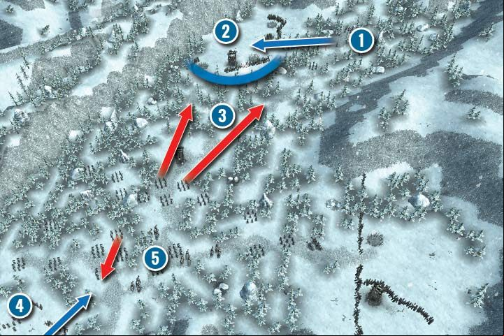 You start the mission in the location where you have completed the previous task (1) - Mission 17 - Lighting Strikes Twice | Elves Campaign - Elves Campaign - Hex Commander Game Guide