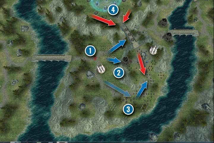 Before you reach the barrier protecting the Elven hero, you have to slay numerous defenders consisting of many different unit types - Mission 14 - Wisted Hills | Greenskins Campaign - Greenskins Campaign - Hex Commander Game Guide