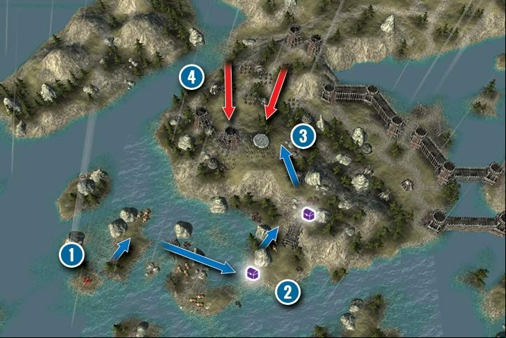 The mission starts at the western edge of the map - Mission 1 - The Flood | Greenskins Campaign - Greenskins Campaign - Hex Commander Game Guide