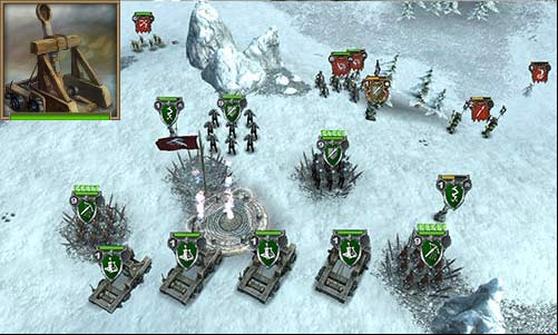 The Carapults are very vulnerable to attacks, but the can deal enourmous damage. Be sure to keep them safe. - Catapult | The Empire Units - The Empire (Human) | Units - Hex Commander Game Guide