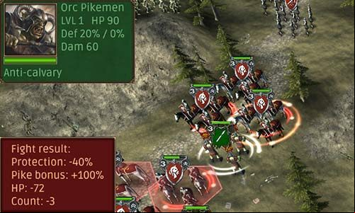Orc pikemen are a dedicated anti-cavalry unit (they can also deal with elven unicorns and dwarven boars) - Orc Pikemen | Orcs Units - Greenskin (Orcs) - Hex Commander Game Guide