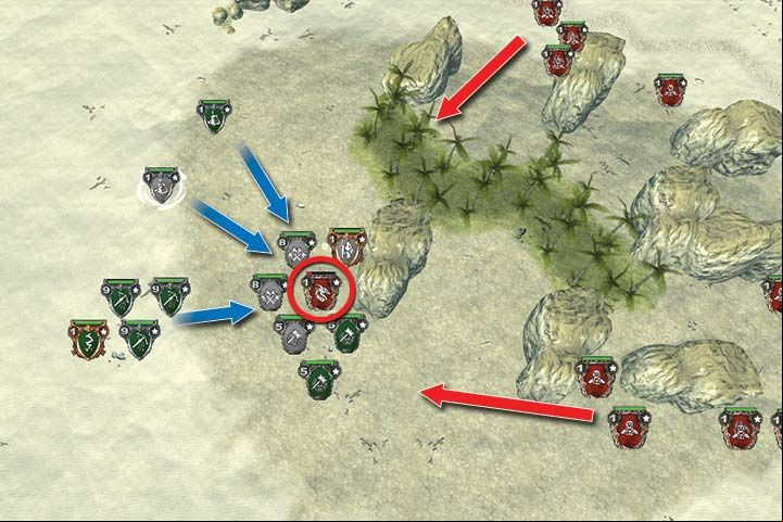 Surrounding the Dragon while the beast is away from the Golems is important. After that you have to shoot and attack the Dragon with all your army. to fill up empty spots left by killed units. - Mission 30 - Dragons Lair | Campaign - Human Campaign - Hex Commander Game Guide