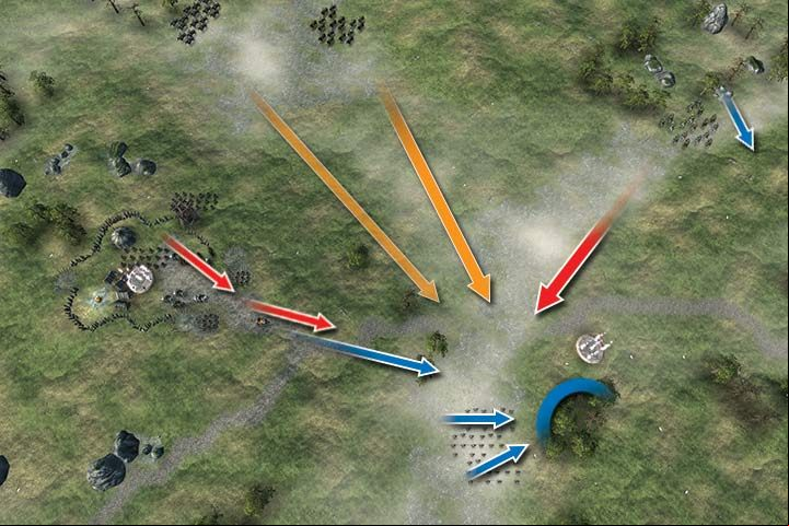 Your hero begins this mission in the enemy camp - Mission 7 - Audin Plain | Campaign - Human Campaign - Hex Commander Game Guide