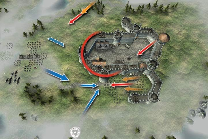 You begin near the castle, on the west side - Mission 9 - The Hayton Fortress | Campaign - Human Campaign - Hex Commander Game Guide