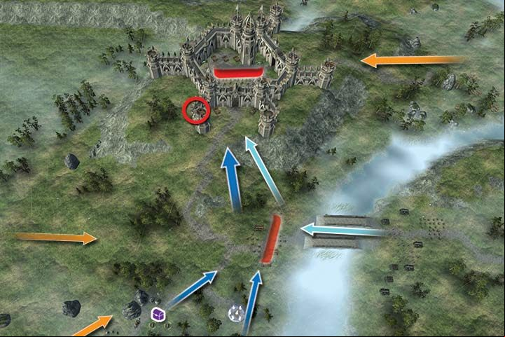 Before you attack, you will have to destroy the vanguards - Mission 14 - Enalone | Campaign - Human Campaign - Hex Commander Game Guide