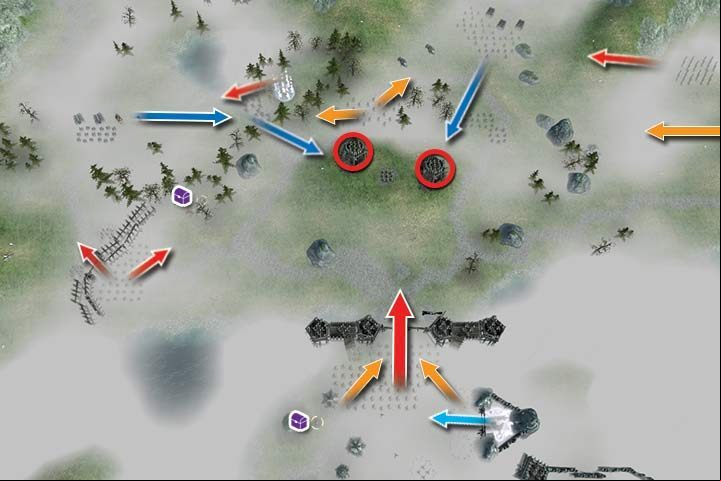 Clear the area around the teleport inside the forest and prepare for a counterattack that will come from south-west - Mission 18 - Gor Zubul | Campaign - Human Campaign - Hex Commander Game Guide