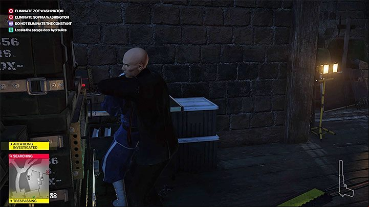 You can activate the radio found in one of the corners of the room to lure the guard - Hitman 2: Obtaining first disguise - The Ark Society walkthrough - The Ark Society (Isle of Sgail) - Hitman 2 Guide
