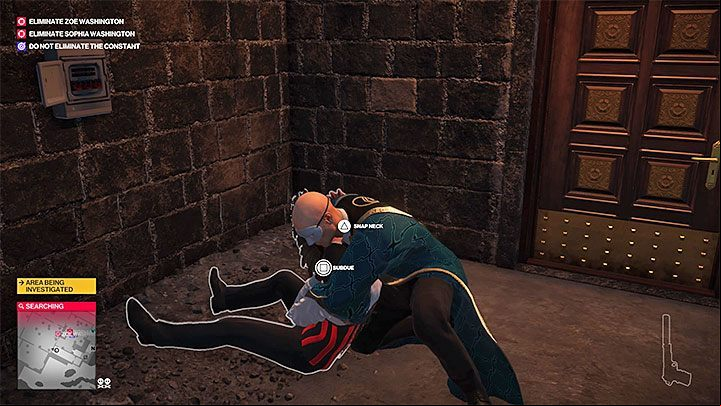 The Castle Staff disguise can be acquired after reaching the north-eastern balcony on the fifth floor shown in the screenshot below (it is adjacent to the Architect Lounge) - Hitman 2: Obtaining first disguise - The Ark Society walkthrough - The Ark Society (Isle of Sgail) - Hitman 2 Guide
