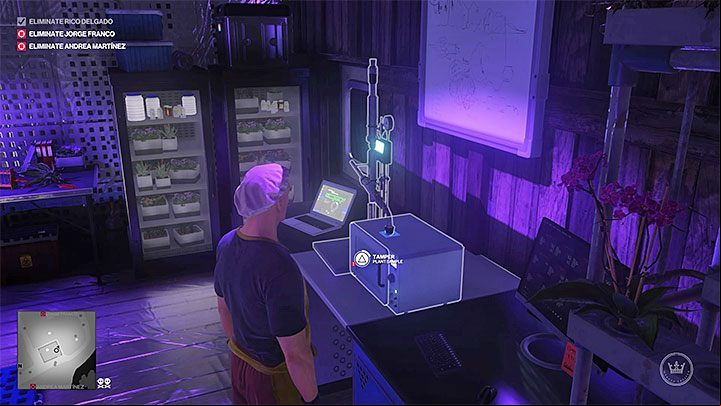 Enter the botanical laboratory - Hitman 2: Assassination of Jorge Franco - Three-Headed Serpent walkthrough - Three-Headed Serpent (Santa Fortuna) - Hitman 2 Guide