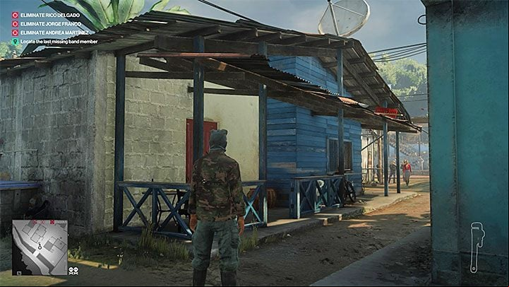 Youll find the third musician (a drummer) in one of the buildings (you will recognize it by the loud music coming from the inside) - Hitman 2: Missing musicians - where are they? Three-Headed Serpent walkthrough - Three-Headed Serpent (Santa Fortuna) - Hitman 2 Guide