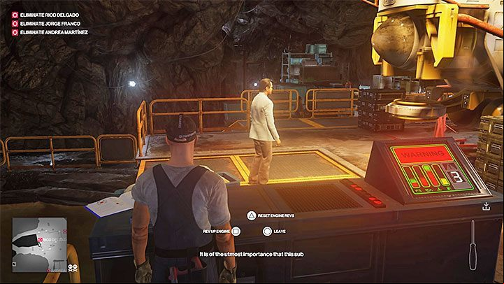 Approach the control shown in the picture above - Hitman 2: Story Missions - Three-Headed Serpent walkthrough - Three-Headed Serpent (Santa Fortuna) - Hitman 2 Guide