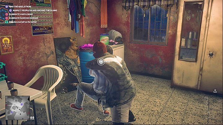 You can get inside the barbershop by jumping down from the rooftop or by going through the open door on the upper floor - Hitman 2: Story Missions - Chasing a Ghost walkthrough - Chasing a Ghost (Mumbai) - Hitman 2 Guide