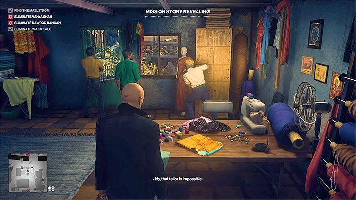You can learn about this Mission Story by visiting the tailor shop presented in picture 1 - the building is in the slums, near the train yard - Hitman 2: Story Missions - Chasing a Ghost walkthrough - Chasing a Ghost (Mumbai) - Hitman 2 Guide