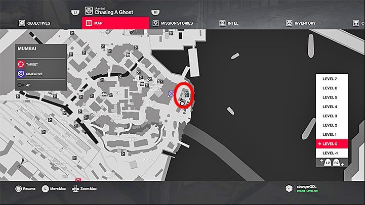 The meeting will take place near the house on the beach (marked in the picture above) - the one with a sniper tower - Hitman 2: Assassinating Dawood Rangan - Chasing a Ghost walkthrough - Chasing a Ghost (Mumbai) - Hitman 2 Guide