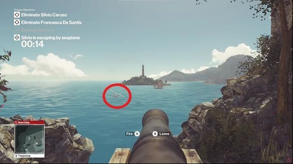 Wait for the plane to get in the cannons reach, then shoot. - Hitman 2: Sapienza - Trophies/Achievements list, Legacy missions - Hitman Legacy - Hitman 2 Guide