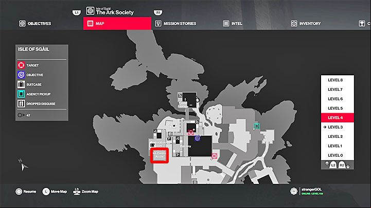 The third location to sabotage the monitoring is a level of the warehouse with chests containing various artifacts