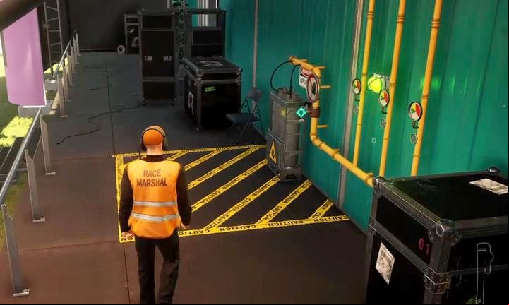 Before you can turn the valves, open the main safety valve with a wrench. - Hitman 2: Story Missions - The Finish Line walkthrough - The Finish Line (Miami) - Hitman 2 Guide