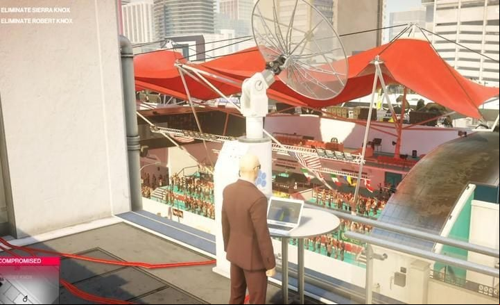 Satellite Antenna. - Hitman 2: Challenges, Exploration - The Finish Line walkthrough - The Finish Line (Miami) - Hitman 2 Guide