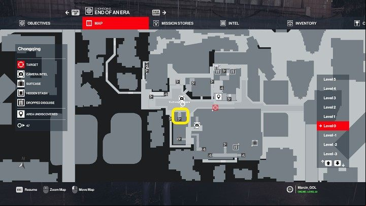 Head to the restaurant on the main street (point 41 on the map) - Hitman 3: Certainty Principle - Chongqing, Mission Stories, solution - End Of An Era - Chongqing - Hitman 3 Guide
