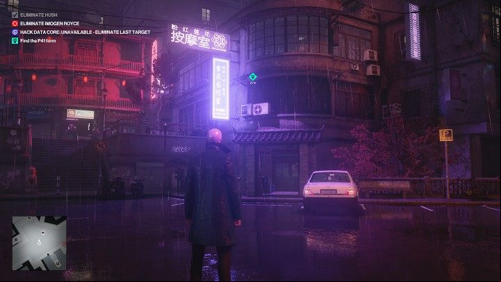 Exit the restaurant and go to the building across the street, then take the staircase to the roof - Hitman 3: Certainty Principle - Chongqing, Mission Stories, solution - End Of An Era - Chongqing - Hitman 3 Guide