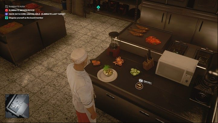 Go to the kitchen (point 43 on the map) and prepare a meal that will be served to August Pritchard - Hitman 3: Certainty Principle - Chongqing, Mission Stories, solution - End Of An Era - Chongqing - Hitman 3 Guide