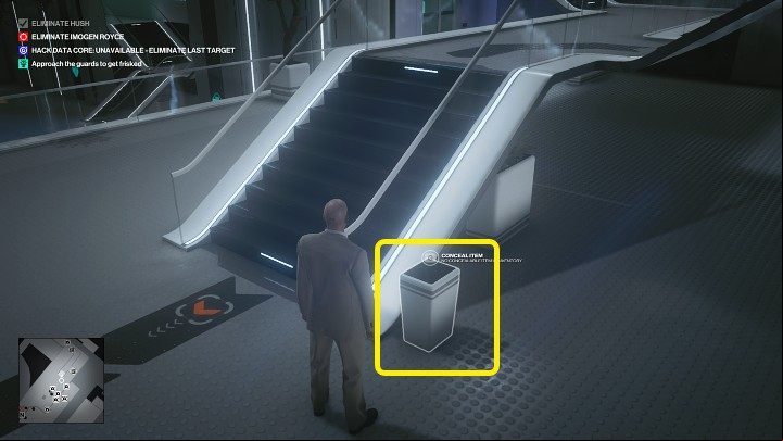 It's a good idea to use this time to hide your weapons (if you have any illegal items on you), as you will be frisked before you can continue the tour - Hitman 3: Certainty Principle - Chongqing, Mission Stories, solution - End Of An Era - Chongqing - Hitman 3 Guide