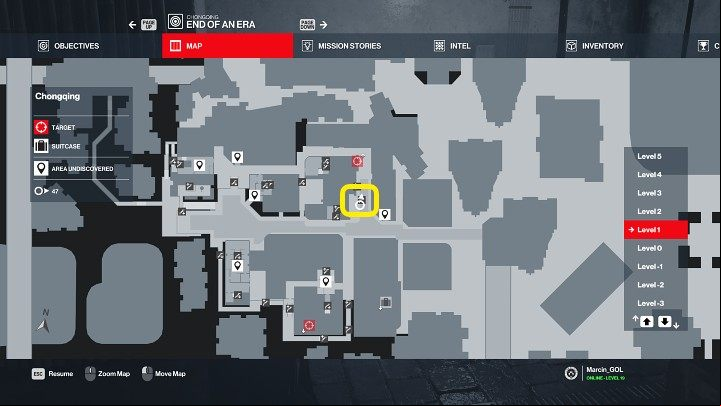 Go to the place marked on the above picture - the alley behind the restaurant (point 32 on the map) - Hitman 3: Impulse Control - Chongqing - Mission Story, walkthrough - End Of An Era - Chongqing - Hitman 3 Guide