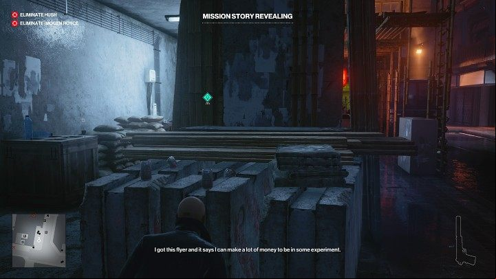The flyer made it clear that they were looking for people who hoped to change their future, so you would need to get the right disguise - Hitman 3: Impulse Control - Chongqing - Mission Story, walkthrough - End Of An Era - Chongqing - Hitman 3 Guide