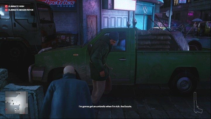 When the man es by your position, sneak up from behind and incapacitate him - Hitman 3: Impulse Control - Chongqing - Mission Story, walkthrough - End Of An Era - Chongqing - Hitman 3 Guide