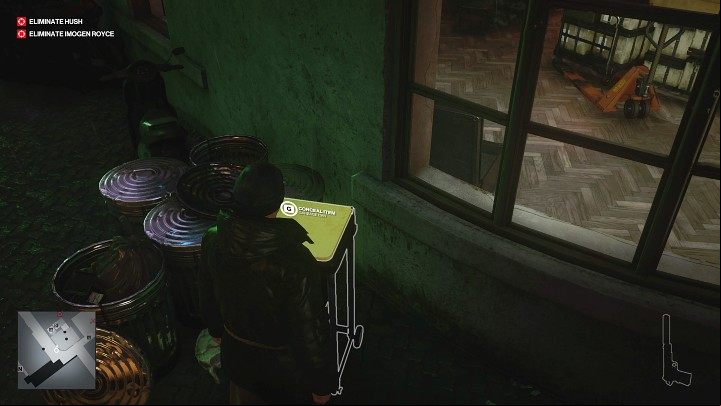 There is a garbage can on the left - Hitman 3: Impulse Control - Chongqing - Mission Story, walkthrough - End Of An Era - Chongqing - Hitman 3 Guide