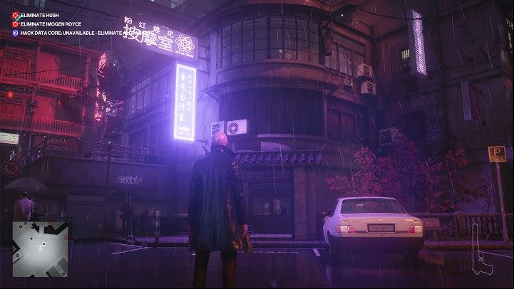 After starting the mission, walk ahead and then take the stairs to the street level and enter the building shown in the image above - Hitman 3: All-Seeing Eyes - Chongqing, Mission Story, walkthrough - End Of An Era - Chongqing - Hitman 3 Guide