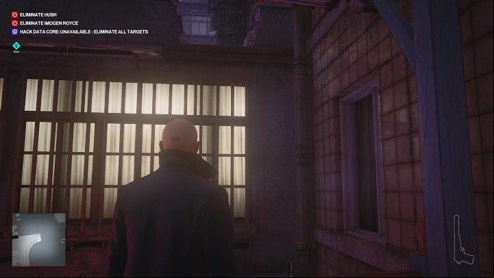 Go to the end of the balcony, then jump over the railing and climb up the gutter to the upper floor of the neighboring building - Hitman 3: All-Seeing Eyes - Chongqing, Mission Story, walkthrough - End Of An Era - Chongqing - Hitman 3 Guide