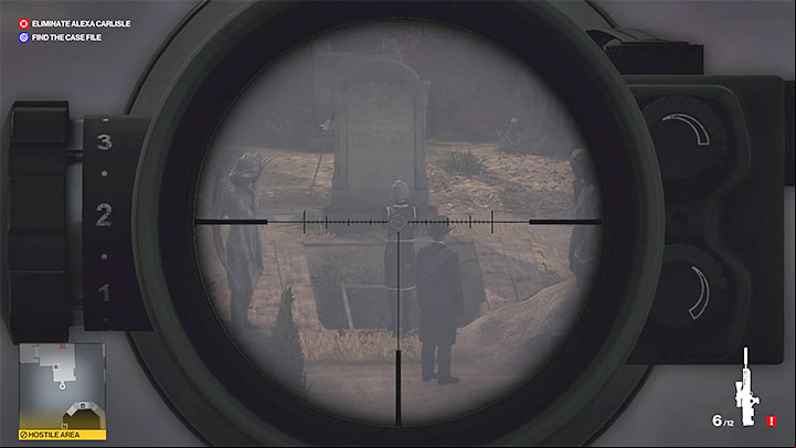 Wait until Alexa arrives and makes a round with the gravedigger - Hitman 3: Assassinating Alexa Carlisle - Death in the Family - Dartmoor - Hitman 3 Guide
