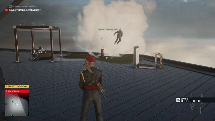 After a while, the target will appear along with his security guard, who will not pay any attention to you - Hitman 3: Carl Ingram - how to kill him? Dubai, walkthrough - On Top of the World - Dubai - Hitman 3 Guide