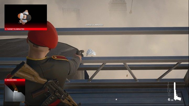 Now, wait for the men to wear their parachutes, and they will walk to the observation deck to jump - Hitman 3: Marcus Stuyvesant - how to kill him? Dubai, walkthrough - On Top of the World - Dubai - Hitman 3 Guide