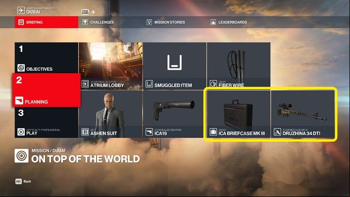 Once you reach the 15 Mastery Level, you will be able to smuggle a sniper weapon into the Burj Al-Ghazali area, which will be necessary to this challenge - Hitman 3: Marcus Stuyvesant - how to kill him? Dubai, walkthrough - On Top of the World - Dubai - Hitman 3 Guide
