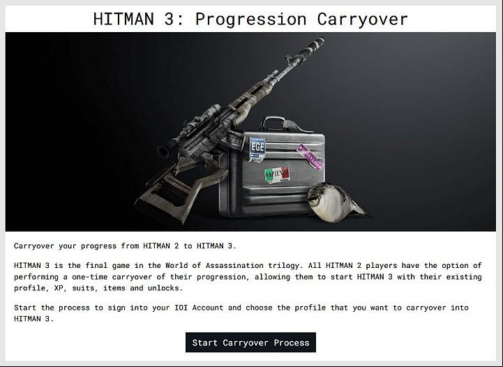 Step 1 - Open https://profile - Hitman 3: Transferring progress from Hitman 1 and Hitman 2 - Appendix - Hitman 3 Guide