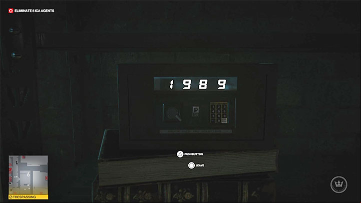 The code to open the safe is 1989 - Hitman 3: The safe box (Hirschmullers office) - how to open it? Berlin - Apex Predator - Berlin - Hitman 3 Guide