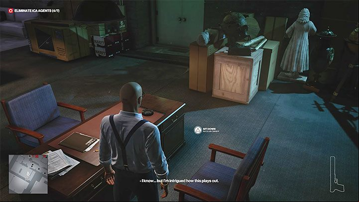 Sit in the armchair and wait for Montgomery to arrive - Hitman 3: The Assassination of Agent Montgomery (The Leader) - Berlin, walkthrough - Apex Predator - Berlin - Hitman 3 Guide