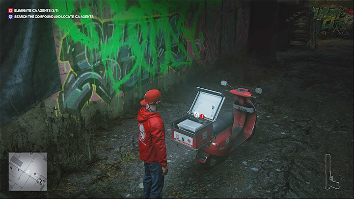 You must now walk west to the locked garage door of the bikers' building (17 on the map) - Hitman 3: The Assassination of Agent Lowenthal (The Englishman) - Berlin, walkthrough - Apex Predator - Berlin - Hitman 3 Guide