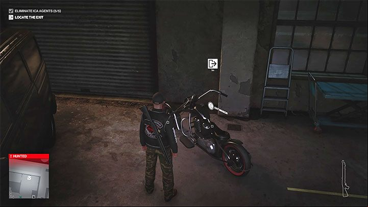 After murdering any 5 agents, reach the garage of the biker building (53 on the map) - Hitman 3: ICA agents - other unique kills - Apex Predator - Berlin - Hitman 3 Guide