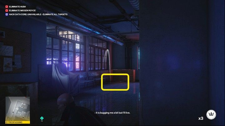 The next actions need to be properly synchronized because there are two guards standing at the entrance to the stairwell - Hitman 3: Poison in Chongqing - where to find it? - End Of An Era - Chongqing - Hitman 3 Guide