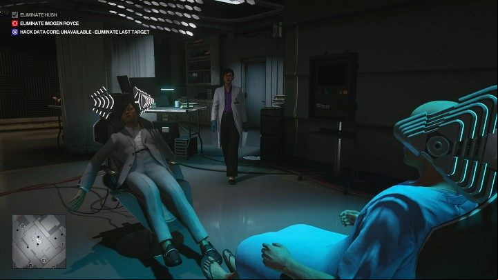 After some time, Hush will return upstairs and the experiment will continue - Hitman 3: Hush - how to kill? - Chongqing, China, walkthrough - End Of An Era - Chongqing - Hitman 3 Guide