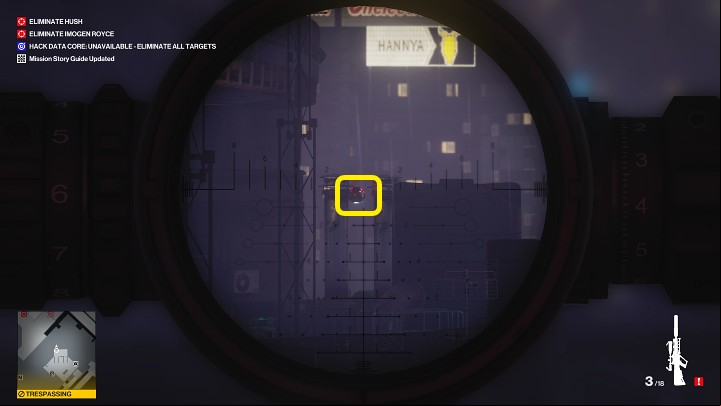 You must now shoot down 5 drones belonging to Imogen Royce - Hitman 3: Hush - how to kill? - Chongqing, China, walkthrough - End Of An Era - Chongqing - Hitman 3 Guide