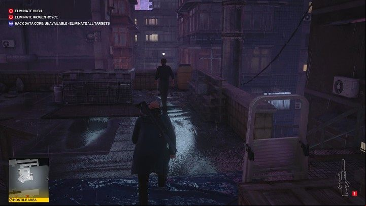 Right after him, a second guard will step onto the roof - Hitman 3: Hush - how to kill? - Chongqing, China, walkthrough - End Of An Era - Chongqing - Hitman 3 Guide