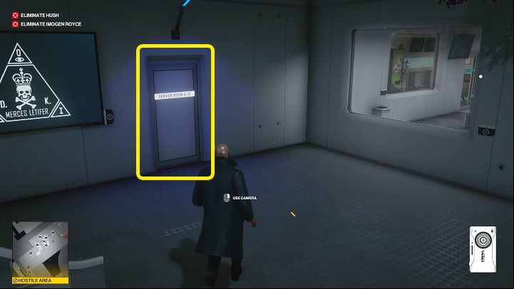 Go down the stairs and turn to the room on your left - Hitman 3: CCTV in Chongqing (China) - where it is stored? - End Of An Era - Chongqing - Hitman 3 Guide